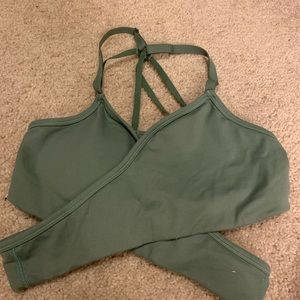 Alphalete Sports Bra (Olive Green)